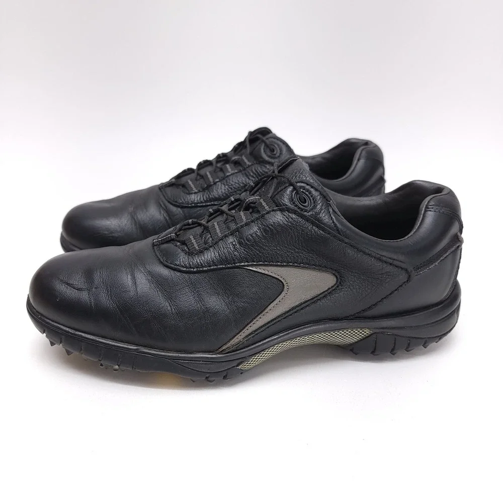 FootJoy Contour Series Mens Black Leather Golf Shoes 54265 Size‎ 10.5 M